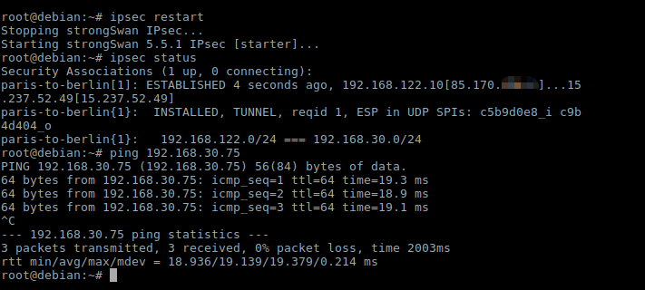 Illustration de l'établissement de la connexion VPN